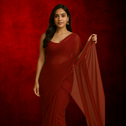 Red Georgette Saree